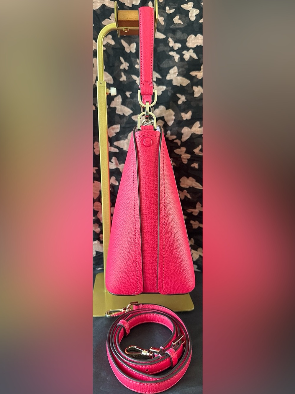 kate spade Small Bikini Pink Pebbled Leather Bag - Picture 3 of 11